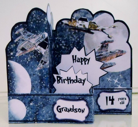 Z Fold pop-up   Starships by Pam Stubley