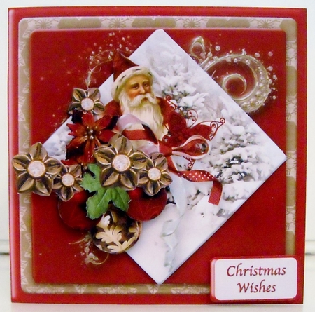 Vintage Christmas - Red - Diamond Panel Card Mini Kit by Pam Stubley