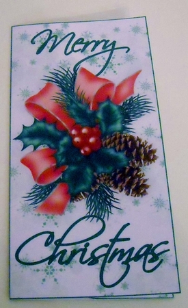 Holly Spray Moneyholder and Envelope by Pam Stubley