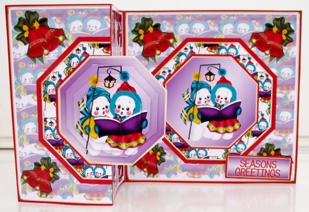 Carolsinging Snowmen No Hole Foldback by Pam Stubley