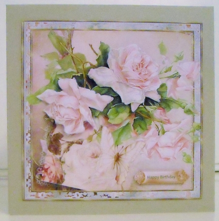 Vintage rose and butterfly by Pam Stubley
