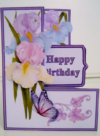 Upright stepper kit   Irises  by Pam Stubley