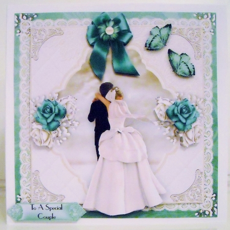A Beautiful Wedding Day Card Front Kit by Pam Stubley