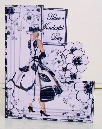 Upright stepper kit  Lady in black & white by Pam Stubley