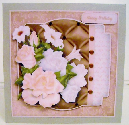 Apricot Posy - Decoupage Card Mini Kit by Pam Stubley