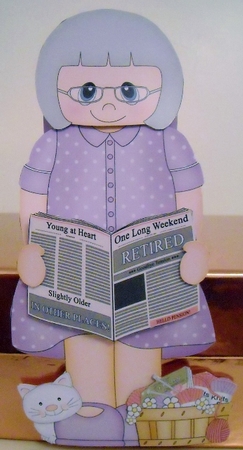 3D On the Shelf Card Kit - Dorene is Happily Retired by Pam Stubley