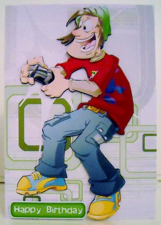 Console Gamer Dude by Pam Stubley