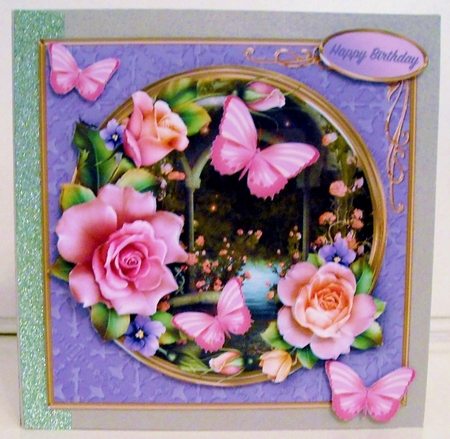 Enchanted Rose Garden - Decoupage Card Mini Kit by Pam Stubley