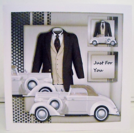 Male card Vintage Car by Pam Stubley