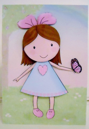 Cutie Pie Kids Butterfly And Bow A5 Mini Kit by Pam Stubley