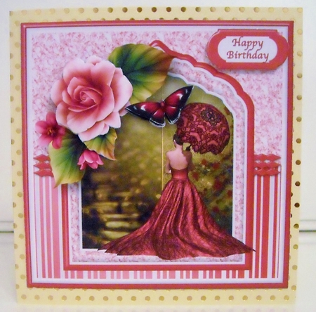 An Evening Stroll - Decoupage Card Front by Pam Stubley