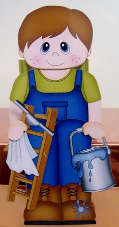 3D On the Shelf Card Kit - Little Squeeky Clean Window Cleaner Glean by Pam Stubley