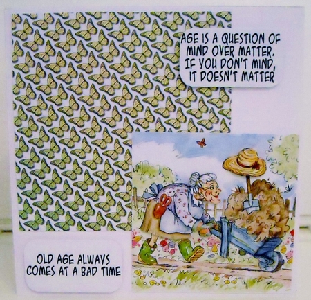 The Wrinklies Decoupage - Gardening Granny by Pam Stubley