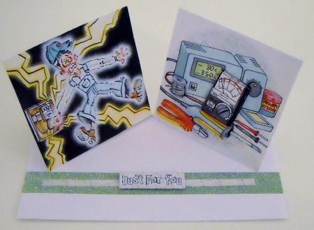 Double Decoupage - What a Shock by Pam Stubley