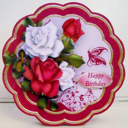 Pretty Roses - Petal Shaped Card Mini Kit by Pam Stubley