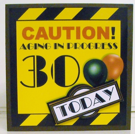 Aging in Progress Caution - 30th Birthday by Pam Stubley