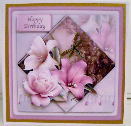 Luscious Lilies - Diamond Panel Card Mini Kit by Pam Stubley