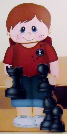 3D On the Shelf Card Kit - Little Boy Jayce is a Chess Champion by Pam Stubley