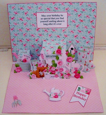 Rose Garden Pop Up Card by Pam Stubley