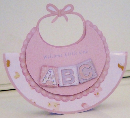 BABY GIRL BIB ROCKER CARD KIT by Pam Stubley