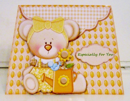 Tent Card Cute  Teddie and her Birdie Mini Kit by Pam Stubley