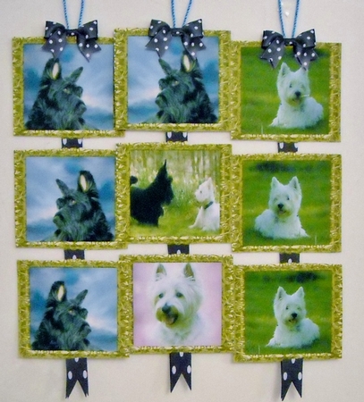 SCOTTIE  WESTIE PICTURE FRAME TOPPERS X 3 ANY OCCASION by Pam Stubley