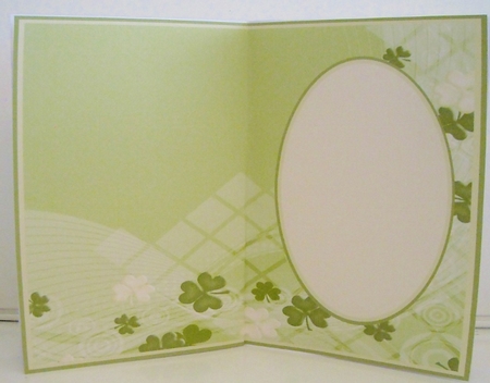 Green Clovers Insert, With Borders 4 by Pam Stubley