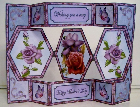 Heritage Roses shutter card (Mothers Day) by Pam Stubley