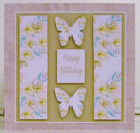 Butterfly Panel Floral Topper - Gold by Pam Stubley
