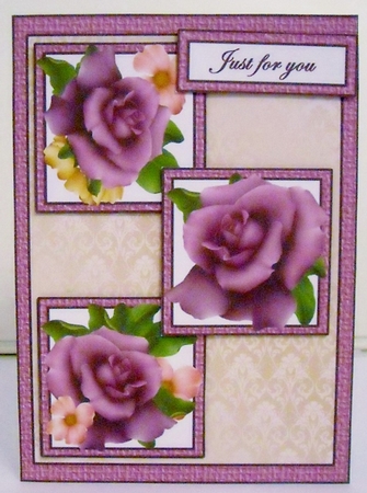 Three squares - Antoinette Roses by Pam Stubley
