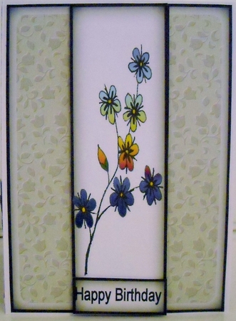 Floral panel card by Pam Stubley