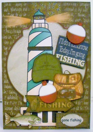 male card Gone Fishing Vintage 2 by Pam Stubley