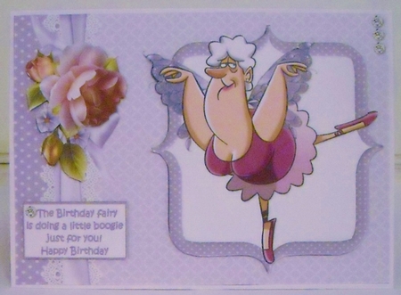 Annie and the Birthday fairy quick card by Pam Stubley