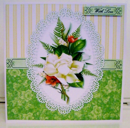 Lace Oval & Roses  by Pam Stubley