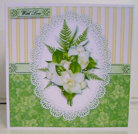 Oval lace Classic Roses by Pam Stubley