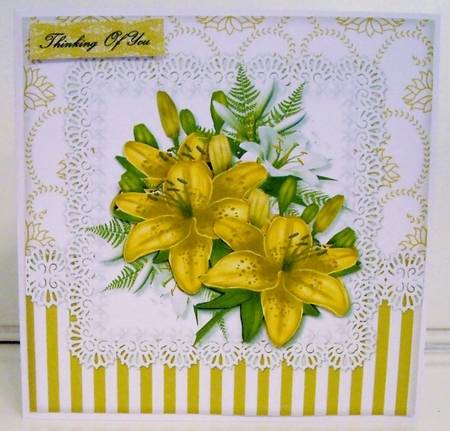 Golden Lilies  Thinking of you by Pam Stubley