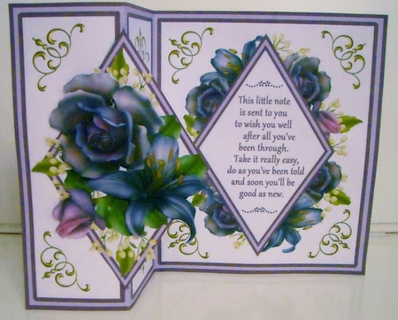 DFB Purple Roses & lilies (Get well soon) by Pam Stubley