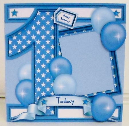 1 Today - Frame It I Card Front - Blue by Pam Stubley