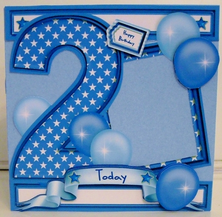 2 Today - Frame It I Card Front - Blue by Pam Stubley