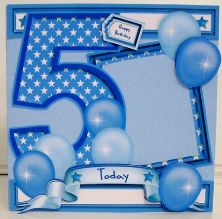 5 Today - Frame It I Card Front - Blue by Pam Stubley