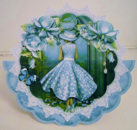Blue Beauty - Scallop Wobble Card Mini-kit by Pam Stubley