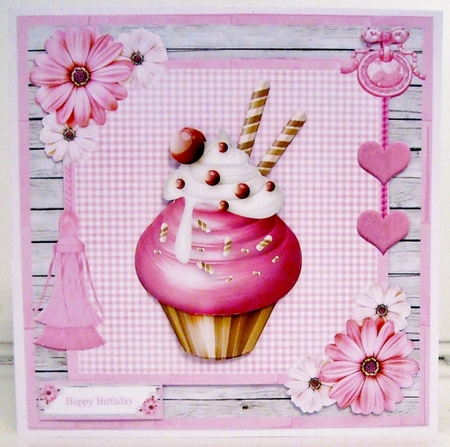 Hope your day is sprinkled with fun - cupcake card mini kit & decoupage by Pam Stubley