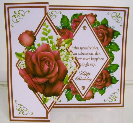 Diamond fold back - Crimson Roses by Pam Stubley