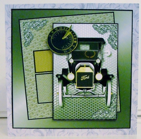 Male card Vintage Car by Pam Stubley