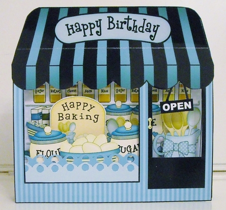 3D Shoppe Window Pop Up Card Kit -  Happy Baking Suppplies Shop by Pam Stubley