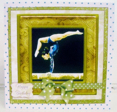 GYMNAST BIRTHDAY - BEST WISHES by Pam Stubley