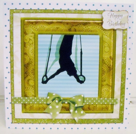 MALE GYMNAST BIRTHDAY - BEST WISHES by Pam Stubley