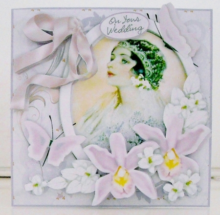 NEW BEGINNINGS - 7x7 Card Front Mini-Kit  - THE BRIDE by Pam Stubley