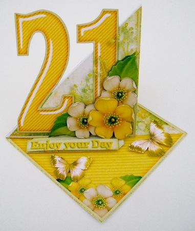 Vintage Easel 21th Birthday Card Kit 1184 by Pam Stubley