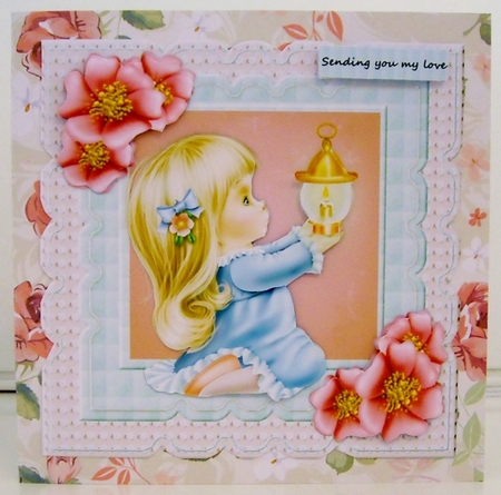Scallop Topper Cute Girl Thinking of You... by Pam Stubley